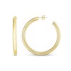 50.0mm Tube J-Hoop Earrings in 14K Gold