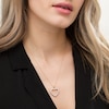 Thumbnail Image 2 of Opal Heart Outline Drop Pendant in 10K Gold