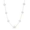Thumbnail Image 0 of 6.0-6.5mm Cultured Freshwater Pearl Station Necklace in 14K Gold - 36"