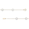 Thumbnail Image 3 of 6.0-6.5mm Freshwater Cultured Pearl Station Necklace in 14K Gold-36"