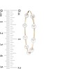 Thumbnail Image 3 of 4.0-4.5mm Freshwater Cultured Pearl Station Continuous Tube Hoop Earrings in 14K Gold