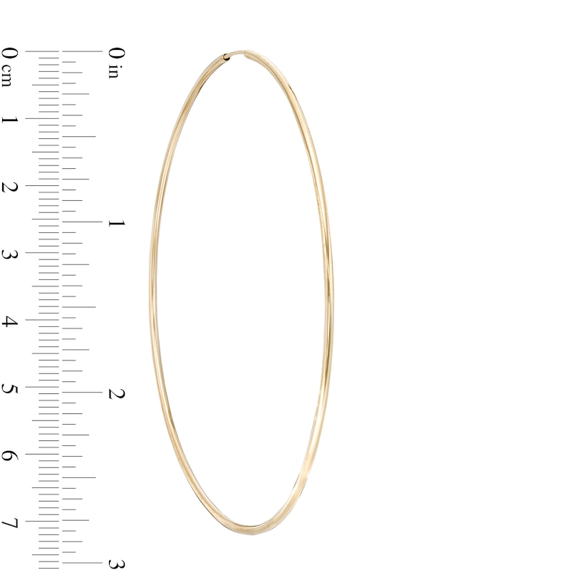 Main Image 3 of 80.0mm Continuous Tube Hoop Earrings in 10K Gold