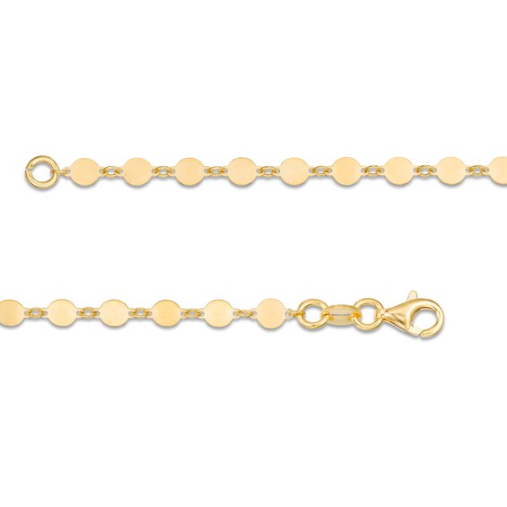 Mini Disc Link Chain Necklace in 10K Gold - 28"