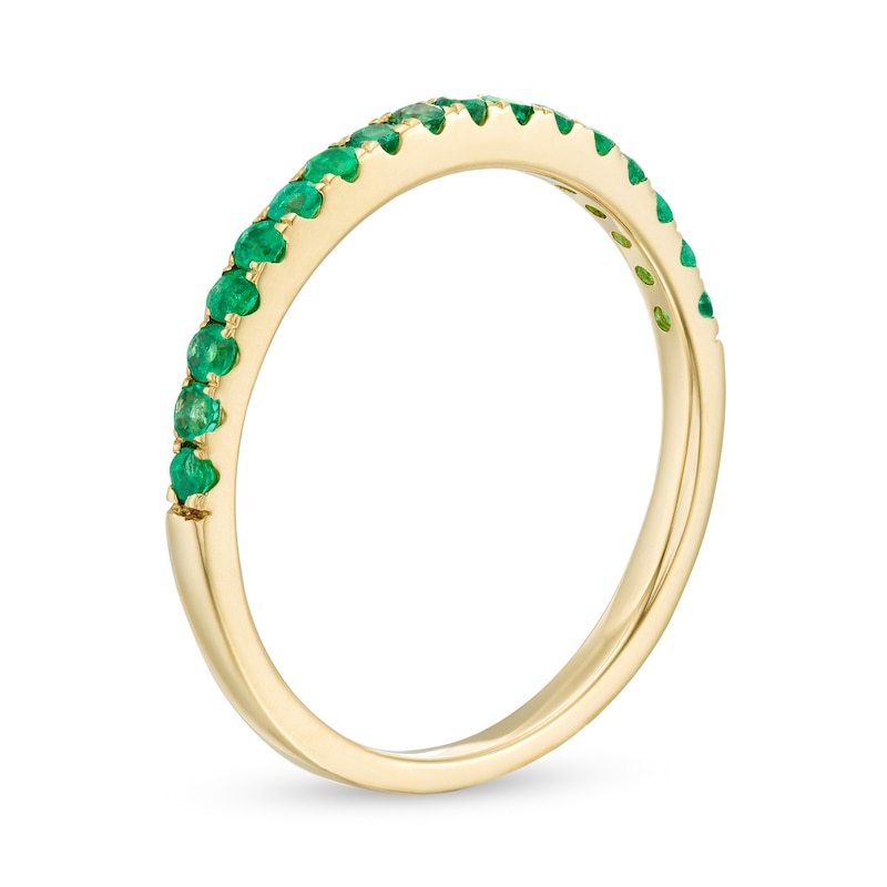 Main Image 3 of Emerald Petite Stackable Band in 10K Gold