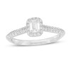 3/4 CT. T.W. Emerald-Cut Diamond Frame Engagement Ring in 14K White Gold