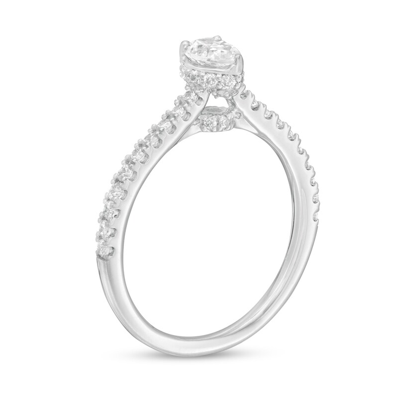 3/4 CT. T.W. Pear-Shaped Diamond Engagement Ring in 14K White Gold