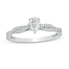 Thumbnail Image 1 of 1/2 CT. T.W. Pear-Shaped Diamond Twist Shank Engagement Ring in 14K White Gold (I/I1)