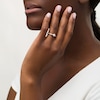 Thumbnail Image 2 of 1/2 CT. T.W. Pear-Shaped Diamond Twist Shank Engagement Ring in 14K White Gold (I/I1)