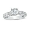 Thumbnail Image 0 of 1-1/2 CT. T.W. Diamond Multi-Row Engagement Ring in 14K White Gold (I/I2)