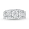 Thumbnail Image 3 of 2 CT. T.W. Diamond Past Present Future® Multi-Row Engagement Ring in 14K White Gold (I/I2)