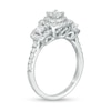 Thumbnail Image 3 of 1 CT. T.W. Princess-Cut Diamond Frame Past Present Future® Engagement Ring in 14K White Gold (I/I2)
