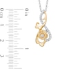 Thumbnail Image 2 of Collector's Edition Enchanted Disney Beauty and the Beast Diamond Pendant in Sterling Silver