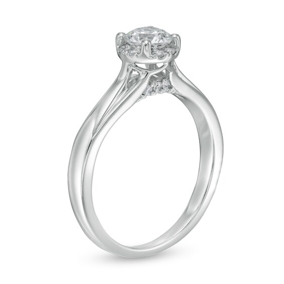 3/4 CT. T.w. Diamond Frame Engagement Ring in 14K White Gold (I/I2)