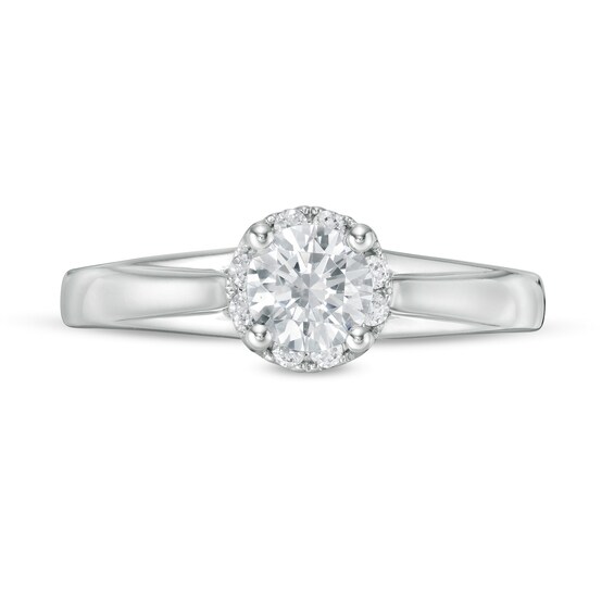 3/4 CT. T.w. Diamond Frame Engagement Ring in 14K White Gold (I/I2)
