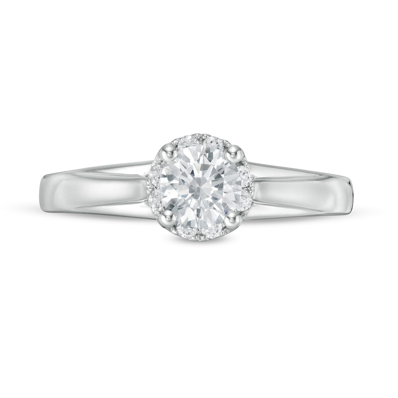 3/4 CT. T.W. Diamond Frame Engagement Ring in 14K White Gold (I/I2)