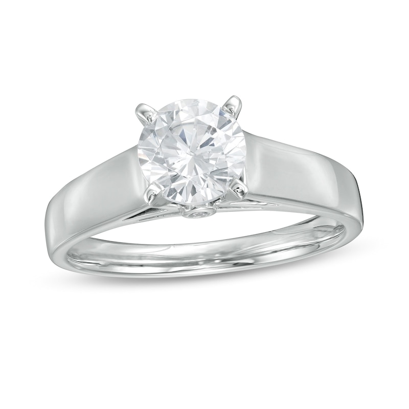 Main Image 1 of 1 CT. T.W. Certified Diamond Engagement Ring in 14K White Gold (I/I1)