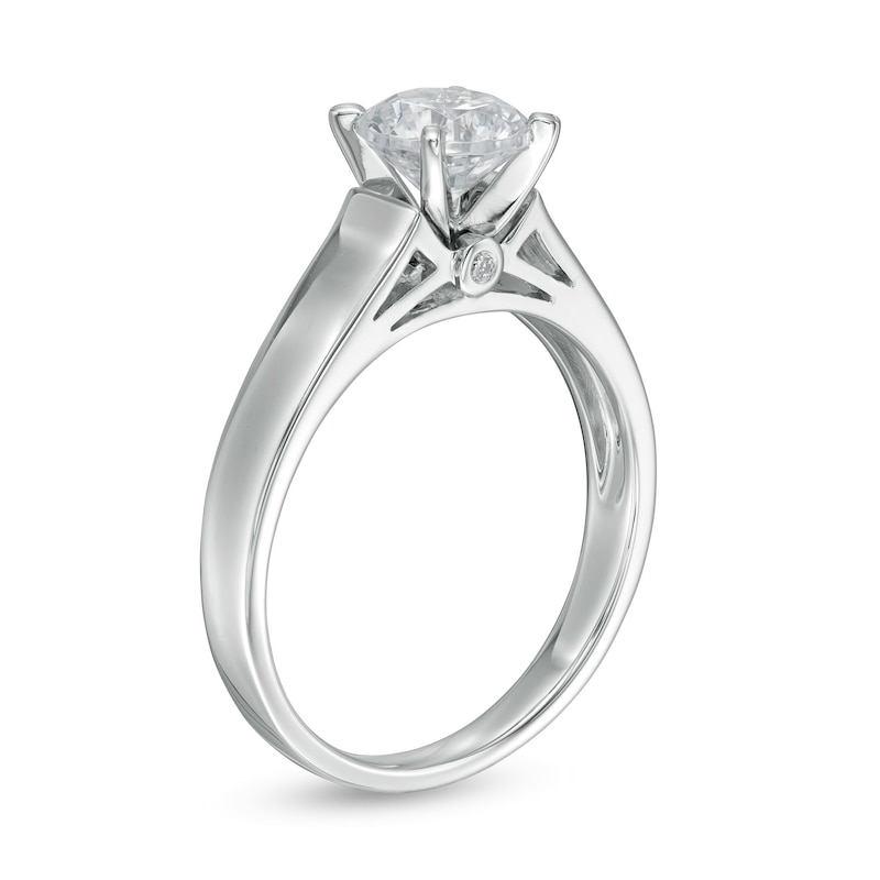 Main Image 3 of 1 CT. T.W. Certified Diamond Engagement Ring in 14K White Gold (I/I1)