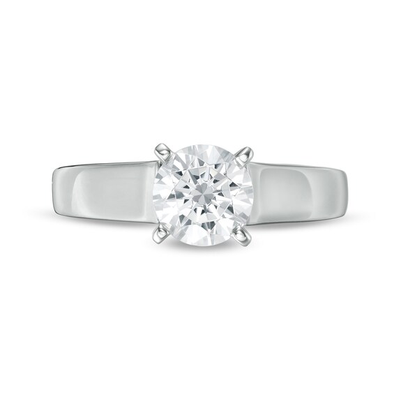 1 CT. T.w. Certified Diamond Engagement Ring in 14K White Gold (I/I1)