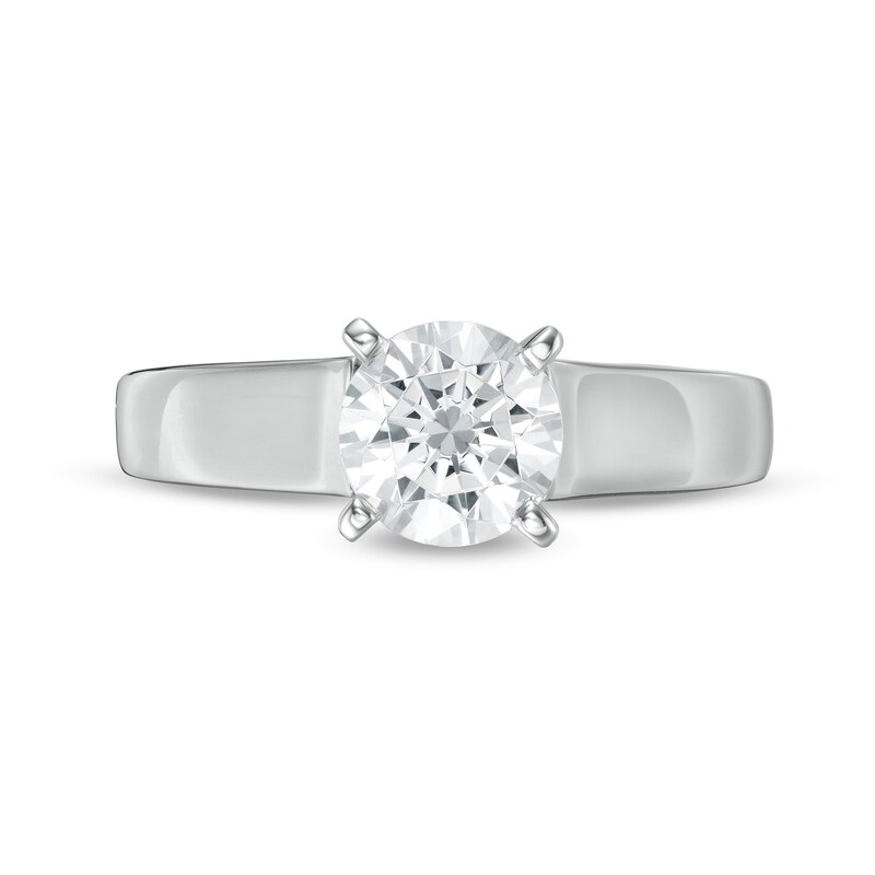 Main Image 4 of 1 CT. T.W. Certified Diamond Engagement Ring in 14K White Gold (I/I1)