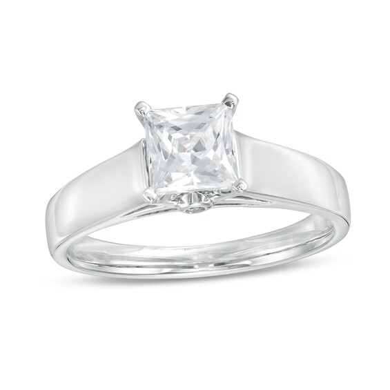 1 CT. T.w. Certified Princess-Cut Diamond Solitaire Engagement Ring in 14K White Gold (I/I1)