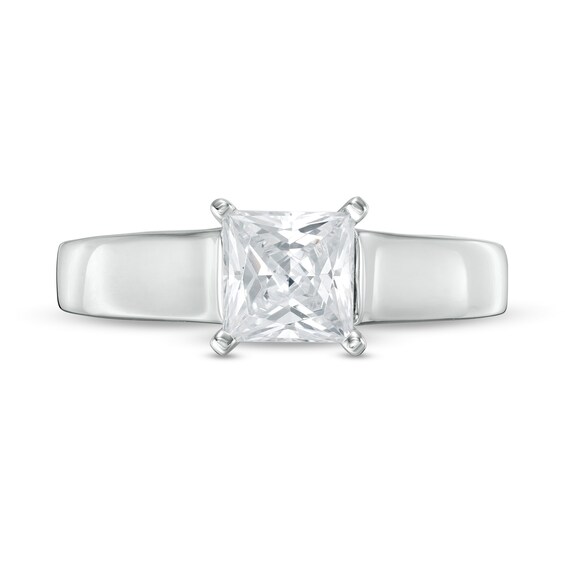 1 CT. T.w. Certified Princess-Cut Diamond Solitaire Engagement Ring in 14K White Gold (I/I1)