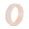 Thumbnail Image 2 of 3 CT. T.W. Diamond Scallop Edge Vintage-Style Eternity Anniversary Band in 14K Rose Gold