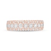 Thumbnail Image 4 of 3 CT. T.W. Diamond Scallop Edge Vintage-Style Eternity Anniversary Band in 14K Rose Gold