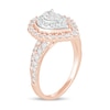 Thumbnail Image 1 of 1-1/2 CT. T.W. Pear-Shaped Diamond Double Frame Vintage-Style Engagement Ring in 14K Rose Gold