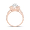 Thumbnail Image 2 of 1-1/2 CT. T.W. Pear-Shaped Diamond Double Frame Vintage-Style Engagement Ring in 14K Rose Gold