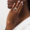 Thumbnail Image 2 of 1 CT. T.W. Diamond Five Row Lattice Ring in 10K White Gold