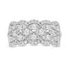 Thumbnail Image 4 of 1 CT. T.W. Diamond Five Row Lattice Ring in 10K White Gold