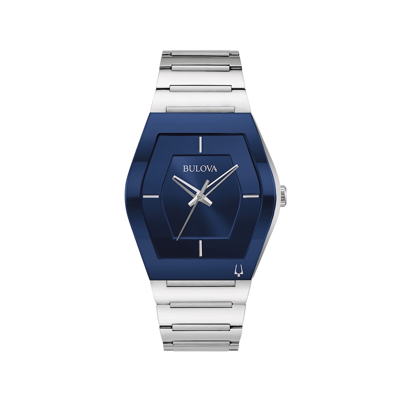Main Image 1 of Men's Bulova Gemini Watch with Tonneau Blue Dial (Model: 96A258)
