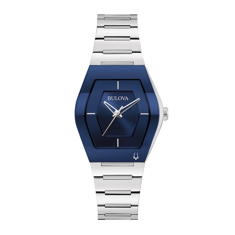 Ladies' Bulova Gemini Watch with Tonneau Blue Dial (Model: 96L293)