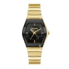 Thumbnail Image 0 of Ladies' Bulova Gemini Gold-Tone Watch with Tonneau Black Dial (Model: 97L164)