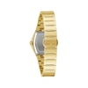 Thumbnail Image 2 of Ladies' Bulova Gemini Gold-Tone Watch with Tonneau Black Dial (Model: 97L164)