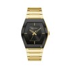 Thumbnail Image 0 of Men's Bulova Gemini Gold-Tone Watch with Tonneau Black Dial (Model: 97A164)