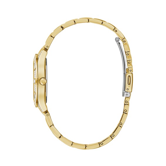 Ladies' Bulova Phantom Crystal Accent Gold-Tone Watch with Mother-of-Pearl Dial (Model: 98L283)