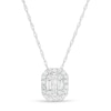 Thumbnail Image 1 of 1/4 CT. T.W. Composite Diamond Octagon Frame Pendant in 10K White Gold