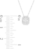Thumbnail Image 3 of 1/4 CT. T.W. Composite Diamond Octagon Frame Pendant in 10K White Gold
