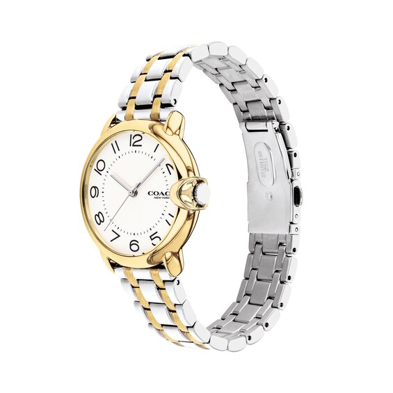 Ladies' Coach Arden Two-Tone Watch with White Dial (Model: 14503600) Ladies' Coach Arden Two-Tone Watch with White Dial (Model: 14503600)