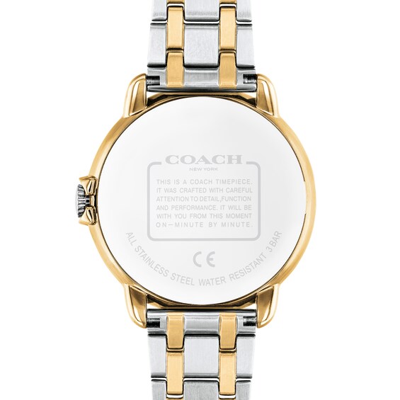 Ladies' Coach Arden Two-Tone Watch with White Dial (Model: 14503600) Ladies' Coach Arden Two-Tone Watch with White Dial (Model: 14503600)