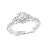 Thumbnail Image 1 of 1/6 CT. T.W. Diamond Frame Tri-Sides Promise Ring in 10K White Gold