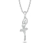 Thumbnail Image 1 of 1/10 CT. T.W. Diamond Relevé Ballerina Pendant in 10K White Gold