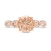 Thumbnail Image 4 of Morganite and 1/3 CT. T.W. Diamond Braid Engagement Ring in 14K Rose Gold