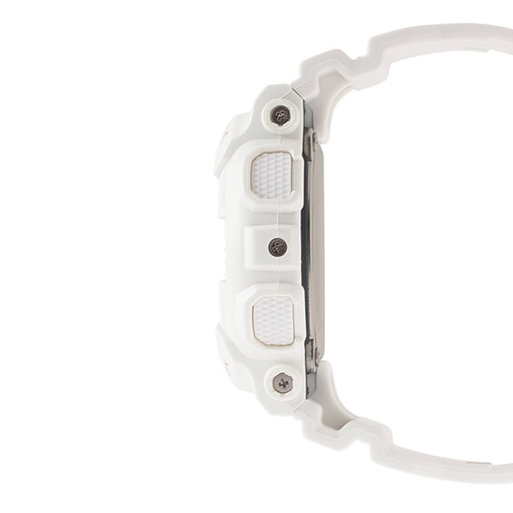 Ladies' Casio G-Shock Classic White Resin Strap Watch with Black Dial (Model: Gmas140M-7A)
