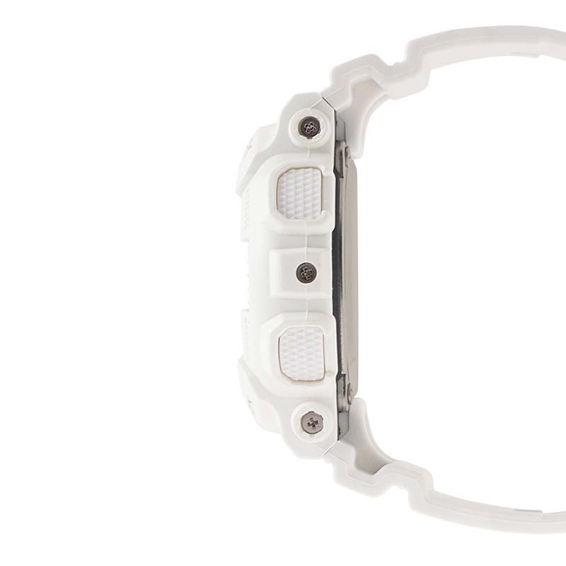 Ladies' Casio G-Shock Classic White Resin Strap Watch with Black Dial (Model: GMAS140M-7A)