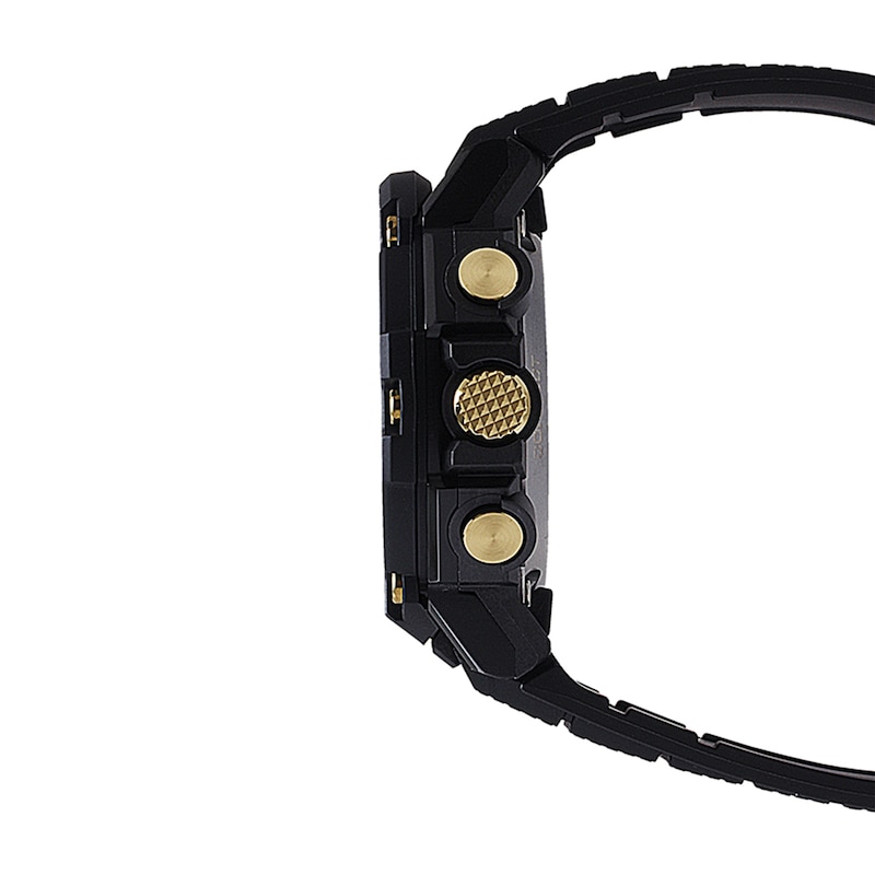 Main Image 2 of Men's Casio G-Shock G-Steel Black IP Resin Strap Watch with Black Dial (Model: GSTB300B-1A)