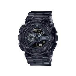 Men's Casio G-Shock Classic Clear Dark Grey Resin Strap Watch with Black Dial (Model: GA110SKE-8A)