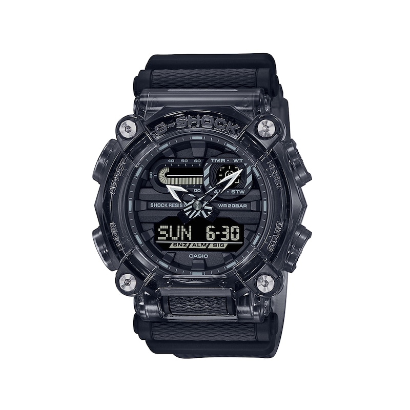 Main Image 1 of Men's Casio G-Shock Classic Grey Resin Strap Watch with Black Dial (Model: GA900SKE-8A)