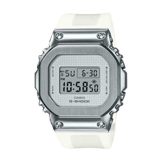 Ladies' Casio G-Shock S-Series Clear Resin Strap Watch with Grey Octagonal Dial (Model: GMS5600SK-7) Ladies' Casio G-Shock S-Series Clear Resin Strap Watch with Grey Octagonal Dial (Model: GMS5600SK-7)